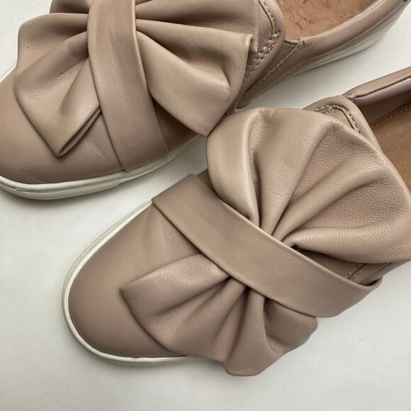 HALOGEN Nordstrom Bow Leather Sneakers Pastel Size 8 - Picture 5 of 8